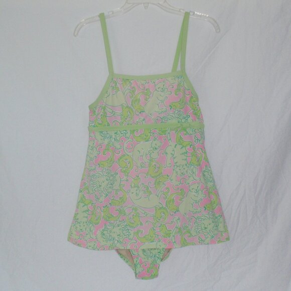 Rare Vintage Lilly Pulitzer Fried Catfish Leopard Fish Swimsuit One-Piece - Picture 1 of 16